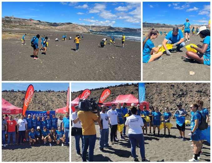 Limpieza de la playa de Jinámar/TA.